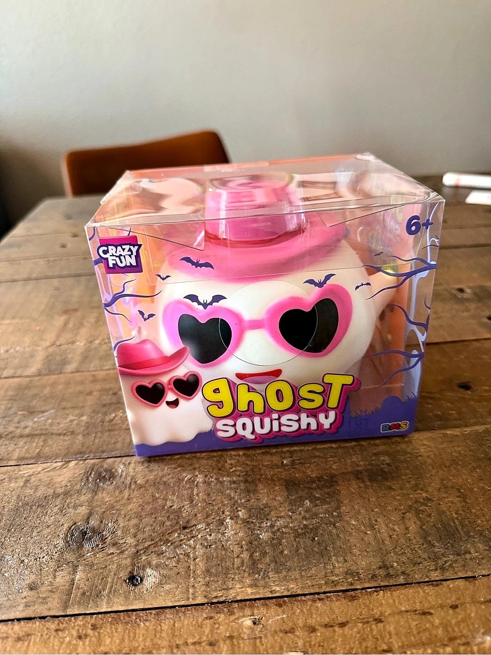 Crazy Fun Ghost Squishy White & Pink NWT